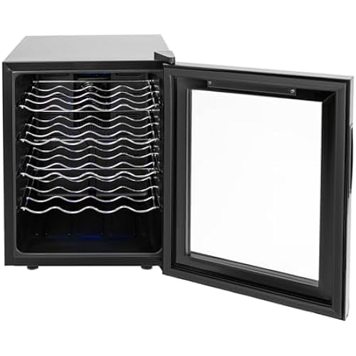 20 Bottle Wine Cellar, 48L/12.68gal Wine Chiller Refrigerator with 4 Shelves with Hidden Handle, Small Wine Fridge for Home, Office, Hotel, Bar