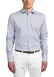 Linie: Eterna - Slim Fit eterna Slim Fit Hemd Langarm New Kent Kragen Muster blau Größe 41