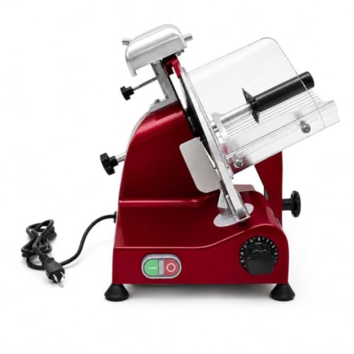 Image of KWS MS-10XT Premium 320W Electric Meat Slicer 10-Inch Stainless Steel Blade w /Non-sticky Teflon, Frozen Meat /Deli /Cheese /Food Slicer Low Noises Commercial and Home Use [ ETL, NSF Certified ]