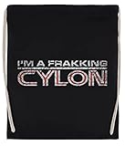 Luxogo Im A Frakking Cylon Bolsa de Gimnasio con Cordón Negro Unisex Drawstring Bag Gym