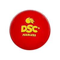 DSC Synthetic Wobble Leather Cricket Ball (Red)| Water Proofed Leather Ball | Suitable for Practice Game | Tournament Game Cork