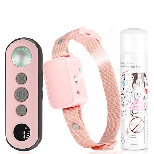 Citronella Training Collar Spray Dog Collar, Safer Citronella Bark Collar 3 Training Modes Humane Anti Barking Control Spray Suitable for S/M/L Dogs