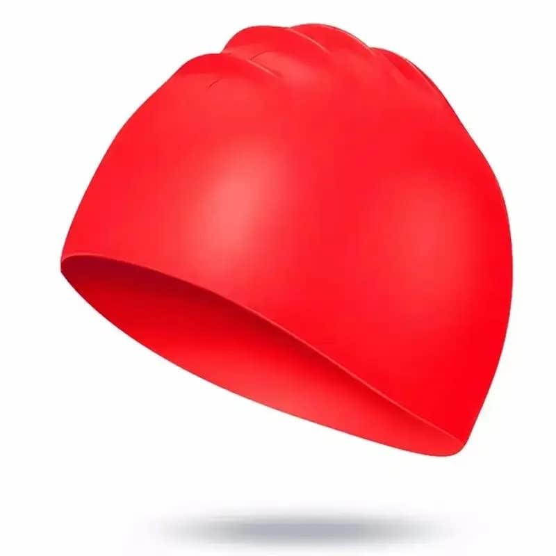 SPIRO Silicone Swimming Cap - Appropriate for Long & Short Hair, Cover Head to Keep Hair Dry, Waterproof Swim Caps, Comfortable (Color : Multicolor/Red) (Style : Solid) (Model : KK Konex) (B0C5K2WX9Y) Amazon Price History, Amazon Price Tracker