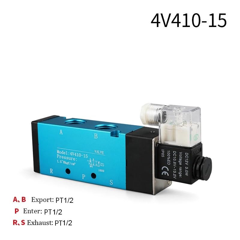 Électrovanne pneumatique 4v410-15 commande air-gaz magnétique 110V CC - 3