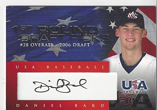Daniel Bard Autographed 1st Round Draft Picks Collectible Baseball Card - 2007 USA Baseball Card #DP-11 (Red Sox) Free Shipping