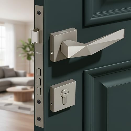 Image of Plantex Mortise Door Lock for Home /Main Door Lock Set /Mortice Lock Set with Brass Lock Body & Cylinder (7129, Satin White)