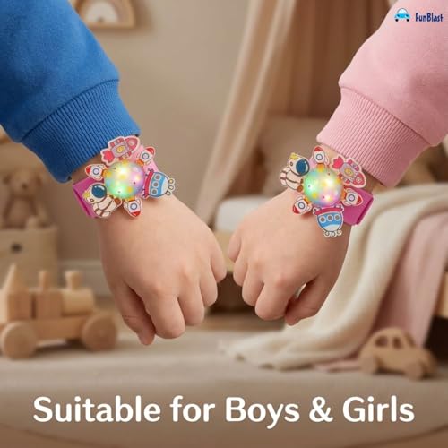 Image of FunBlast Space Wrist Band for Kids - Kids Wrist Bands for Boys and Girls, Slap Band Cute Bracelet with LED Light Up, Return Gift for Kid