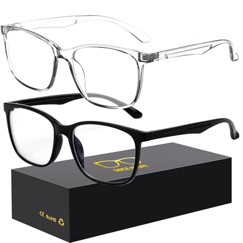 Oilway Oversized Glasses with clear blue light blocking lenses