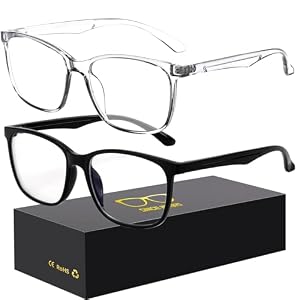 Oilway Blue-Light Blocking Glasses Computer Reading/Gaming/TV/Phones Glasses Fashion Anti Eyestrain Glasses for Women Men