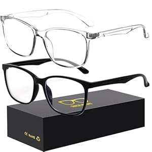 Blue-Light Blocking Glasses Computer Reading/Gaming/TV/Phones Glasses Fashion Anti Eyestrain UV Glasses for Women Men