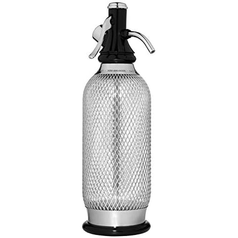 iSi 1060 Sodamaker Classic, 1.0 L, sparkling water bubbler with PEN bottle with stainless steel net, carbonic acid for water, soda maker, bar accessories in vintage look 106001 stainless Cover