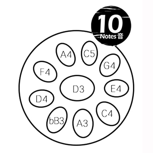 Handpan Steel 10 notas 56cm con base dorado miniatura 2
