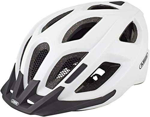 ABUS 81942 Fahrradhelm, Weiß (Polar white), M (52-58 cm)