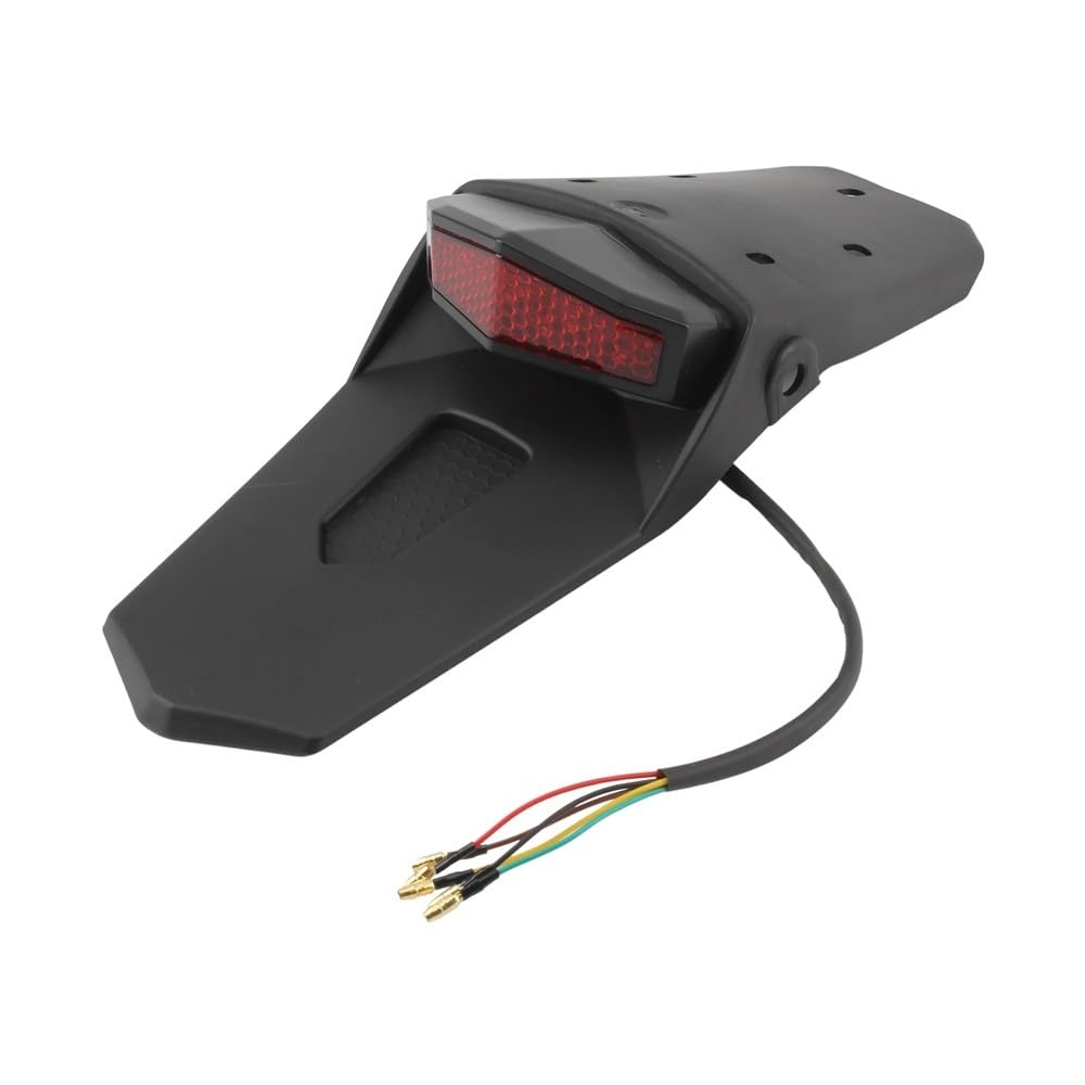 Tylne światło motocykla tylny błotnik Dirt Bike LED 12V tylne światło hamulca(Black)