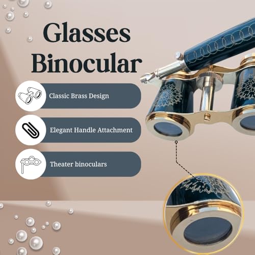 Binoculares Opera Glasses estilo vintage 3x30 mm miniatura 5