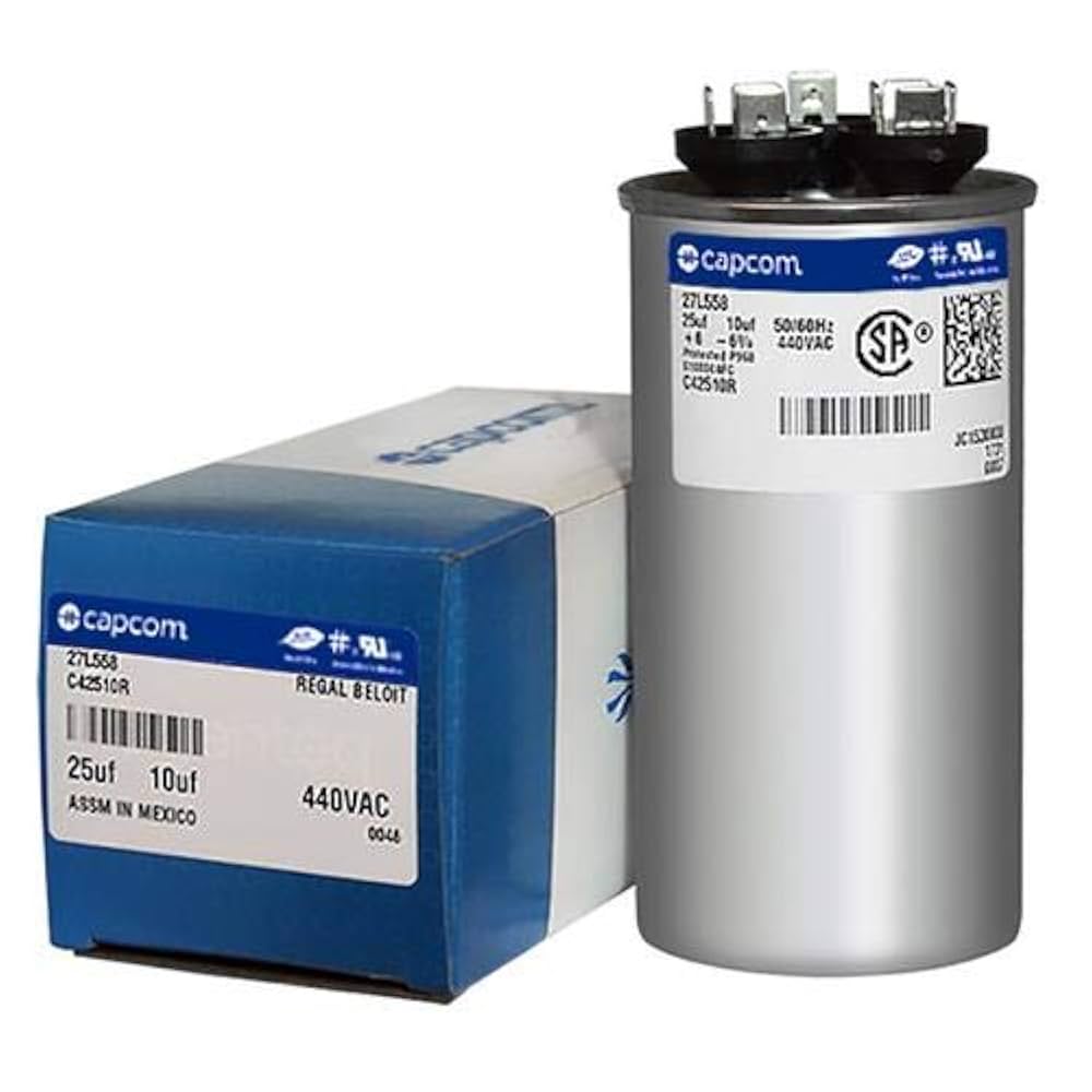 30 + 7.5 uf MFD 440 VAC Replacement Round Run Capacitor