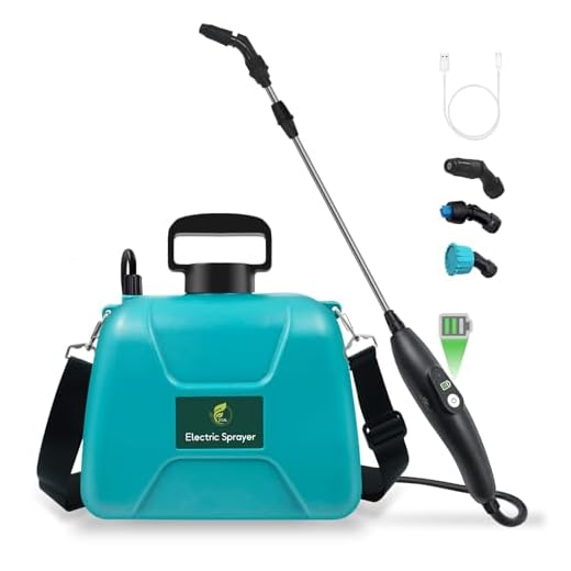 2 Gallon Battery Powered Garden Sprayer, Electric Sprayer with USB Rechargeable Handle, 3 Mist Nozzles, Retractable Wand, Water Pump Sprayers with Adjustable Shoulder Strap for Yard, Lawn and Garden