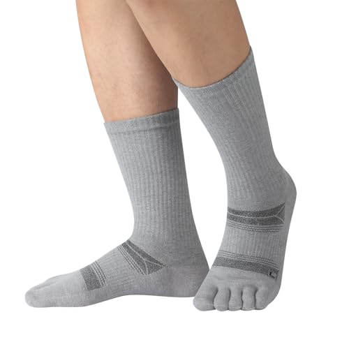 Merino Wool Toe Socks for Hiking Men Women Thermal Winter Warm Moisture Wicking Crew Finger Socks