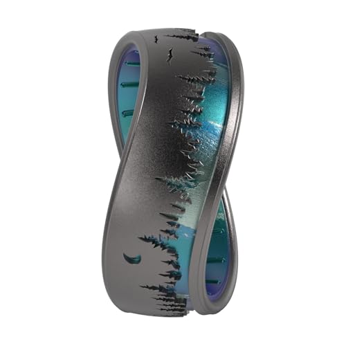 Enso Rings Etched Classic Silicone Rings - Etched Nature Collection - Comfortable and Flexible Design3