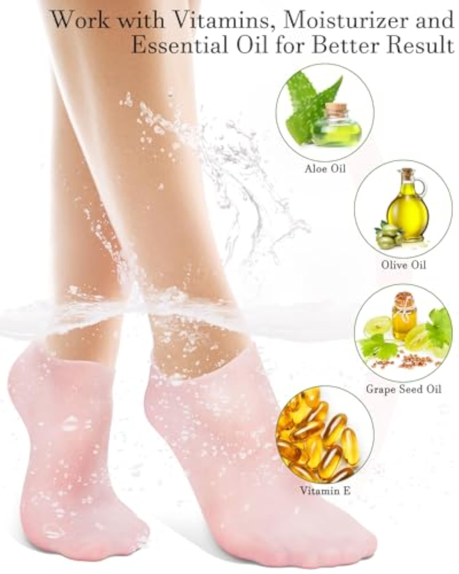 Silicone Gel Moisturising Socks for Foot Care