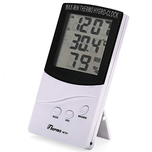 Ecloud Shop® THERMOMETRE HYGROMETRE TESTEUR D'TEMPERATURE NUMERIQUE