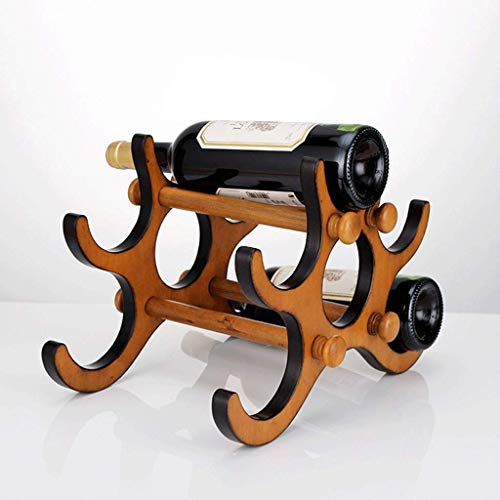 Soporte para botellas de vino de madera sólida miniatura 4