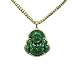 Miami Cuban Link 6mm Chain 14k Gold Filled Laughing Jade Buddha Necklace (20.0)