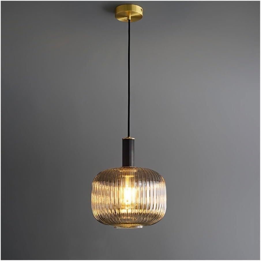 Lámpara de interior ajustable de cristal retro Dere con acabado premium