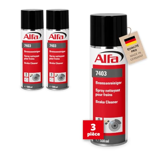Alfa 7403 Nettoyant de Freins, 12 pièces, 500 ML, Puissant, sans résidus, à Base d'hydrocarbures, enlève Les Graisses, Les huiles et Les résines