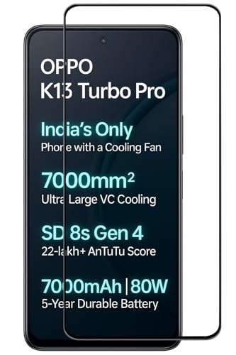 Image of Tempered Glass Screen Protector Compatible For Oppo K13 Turbo 5G with Easy Self Installation Kit
