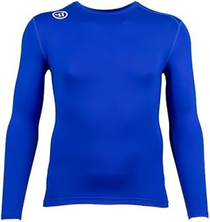 Comp - Camiseta interior de manga larga para niño, color azul cobalto, tamaño extra-large