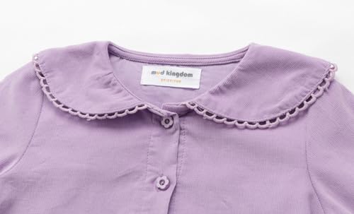 Image of Mud Kingdom Little Girls Corduroy Shirt Button Down Long Sleeve Lace Collar
