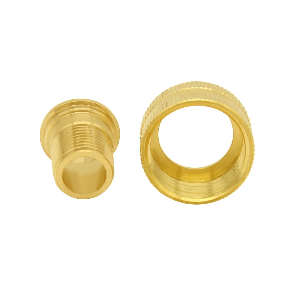6 Connettori Per Tubo Da Giardino In Ottone 1/2 X 3/4 Femmina GHT - Raccordi Con Morsetto In Acciaio Inox - Joywayus