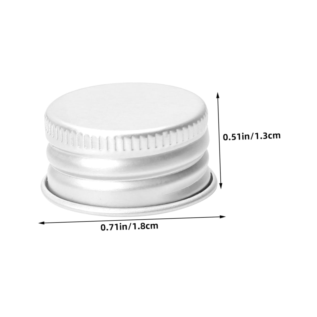 HOLIDYOYO Milk Bottle Caps Replacement 50pcs Small Vials Aluminium Lids for Threaded Bottle Caps