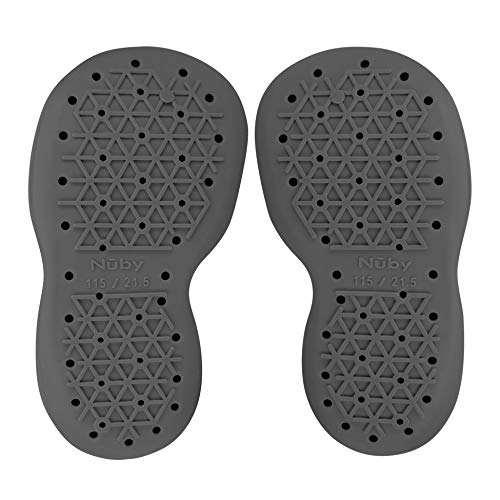 Nuby Snekz Comfortable Rubber Sole Sock Shoes For First Steps- Grey Zebras/Large 22-30 Months #TOP1