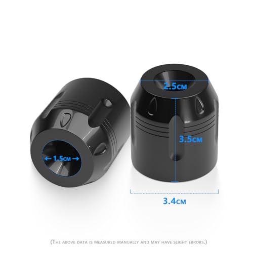 Image of Motorcycle Bar Ends Plug,Universal 7 /8 inch 22mm CNC Aluminum Alloy Motorbikes Handlebar End Plugs Fit for Yamaha Honda Kawasaki Suzuki Aprilia Ducati And Almost Motorcycle Model (Black)