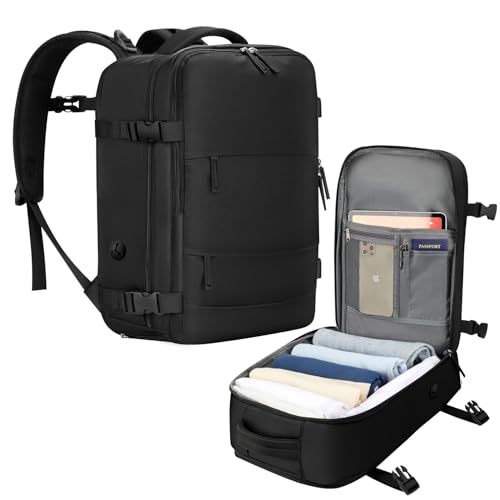 Sac de voyage 40x20x25 cm Ryanair noir anti-pickpocket pour homme et femme