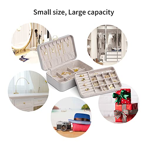 Vlando Jewelry Box Organizer For Girl,Faux Leather Lockable Jewelry Case Boxes With 2 Layers,Earrings Necklace,Rings Storage,Gift Box Packaging Purple #TOP5