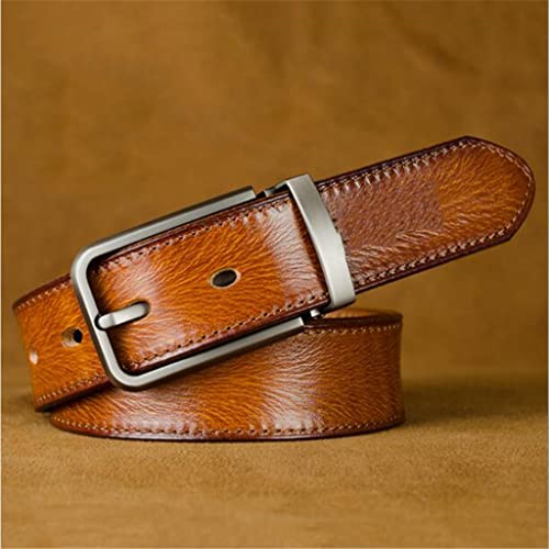 Belt men's leather pin buckle handmade belt casual retro vegetable tanned top layer cowhide belt3