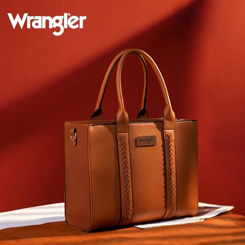 Image of Wrangler 3PCS Purses for Women Tote Bag Crossbody Handbag and Wallet Set with Guitar Strap