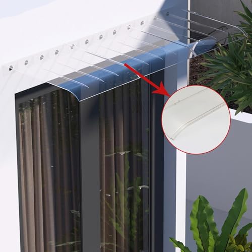 Auvent d'entrée robuste en polycarbonate marron pour façade contemporaine - 5