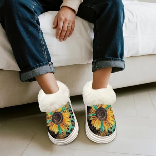 Slip on House Shoes for Women Fuzzy Scuff Non Slip Comfy Slippers for Women Cozy Household Indoor Home Slippers4