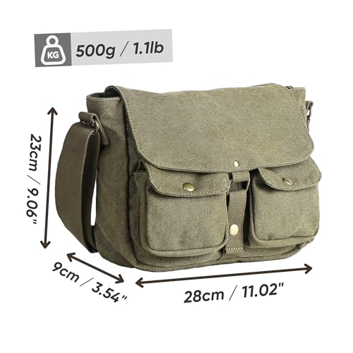 Waylots Compact Canvas Crossbody Bag