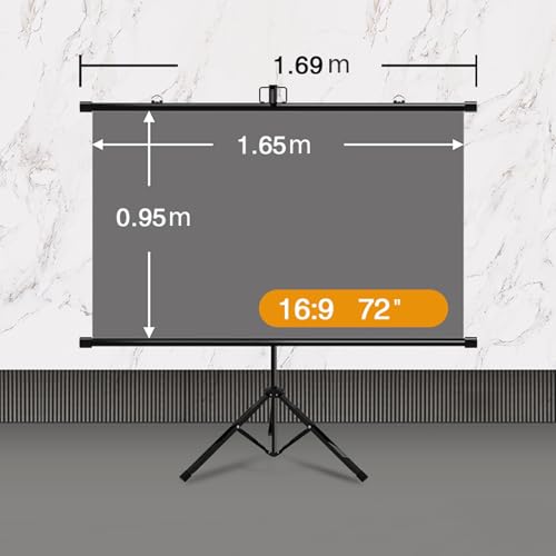 Pantalla para proyector con soporte retráctil 72" 16:9 miniatura 2