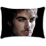 heizifang Custom Ian Somerhalder Damon Salvatore The Vampire Diaries Home Decoration Zippered Pillow Cases 20x30 (Twin Sides) (Damon-04)