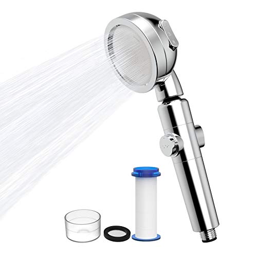 Duschkopf,3 Sprüharten,Einstellung des Wasservolumens,Schlüsselschalter,mehrfach winkelverstellbares Sprühen,mit Filterbaumwolle Cover