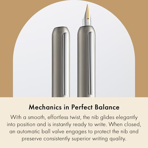 Image of Lamy dialog Palladium - capless fountain pen with twist mechanism - 14 kt gold nib, partially platinum-plated & in size B - incl. ink cartridge T 10 blue & converter Z 27 - right-handed