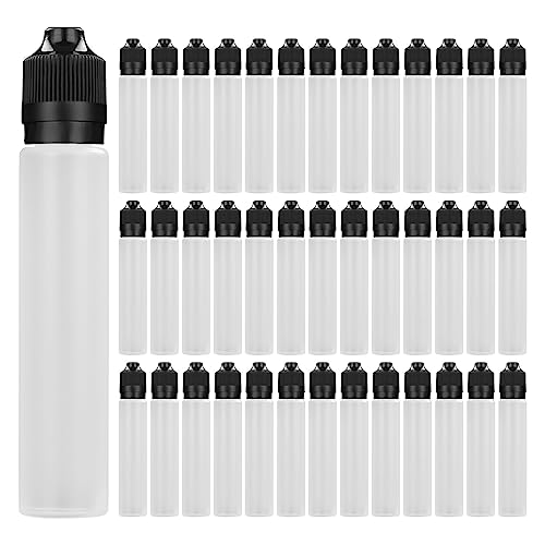 MIVIDE 40PCS 60ml Dropper Bottles, Plastic Dropper Bottles, Empty Plastic Eye Dripper Bottles, Squeeze Dropper Bottle for Eye Liquid, Essential Oils, Paint
