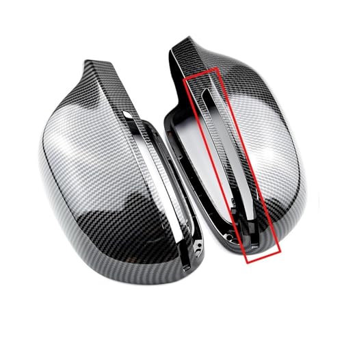Coque rétroviseur aspect carbone noir pour look sportif Audi A4 A6 Q3 sur la route