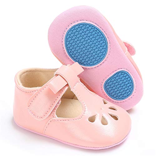 RVROVIC Baby Girls Mary Jane Flats Princess Christening Baptism Infant Crib Shoes Toddler Prewalkers3